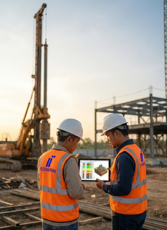 Tim insinyur yang merencanakan Solusi Sipil & Geoteknik.